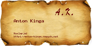 Anton Kinga névjegykártya