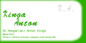 kinga anton business card